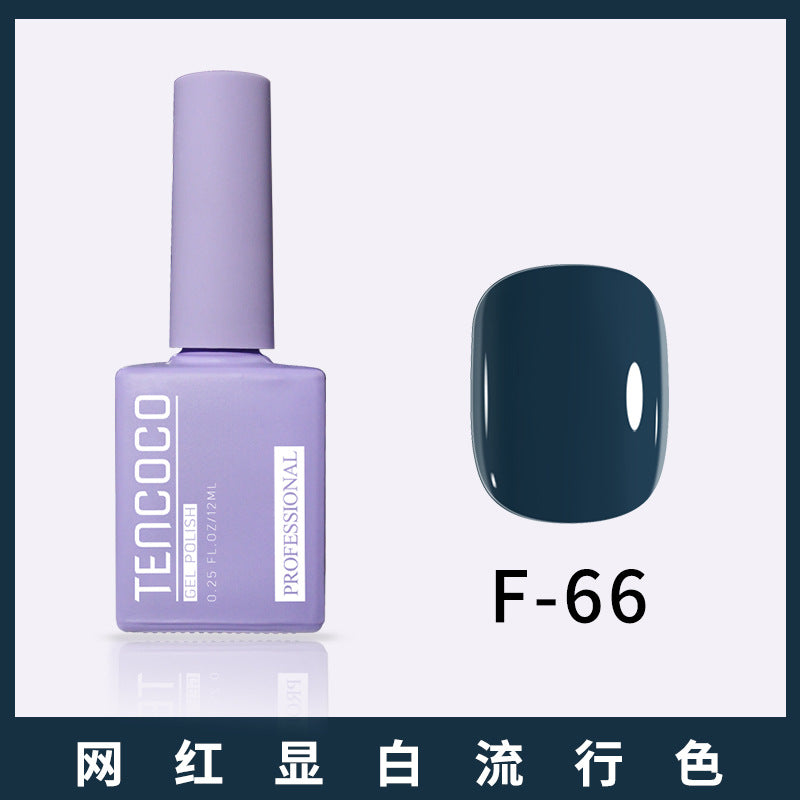 TENCOCO84 color 12ML nail salon a complete set of solid color sequins phototherapy nail polish nail polish glue color glue