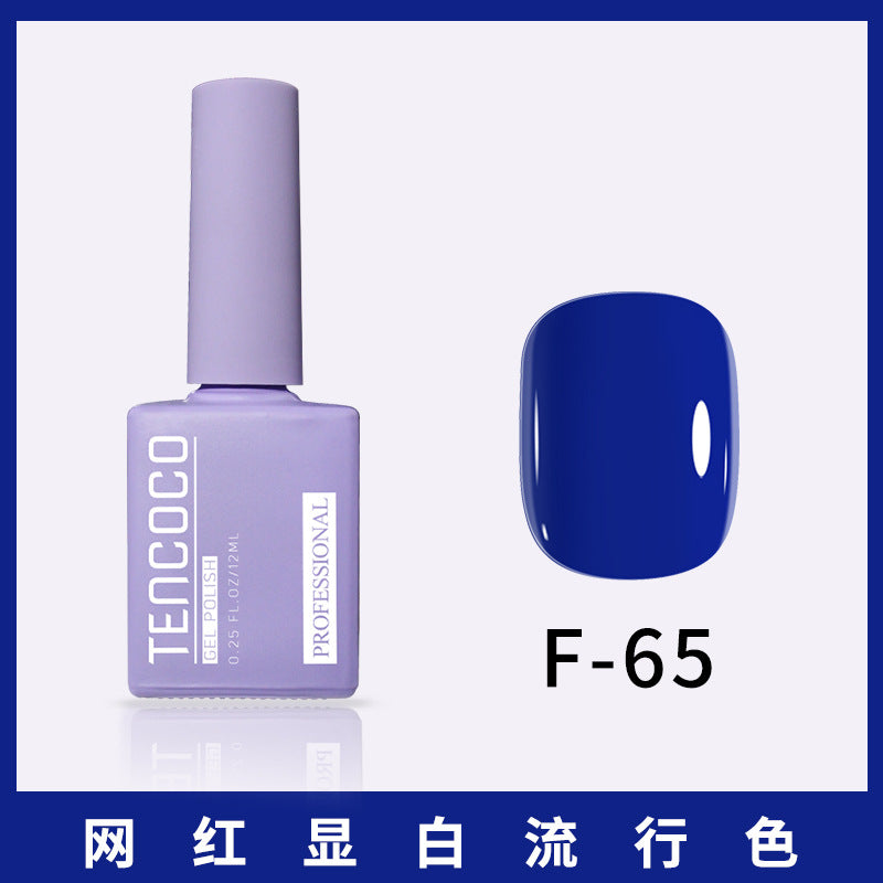 TENCOCO84 color 12ML nail salon a complete set of solid color sequins phototherapy nail polish nail polish glue color glue