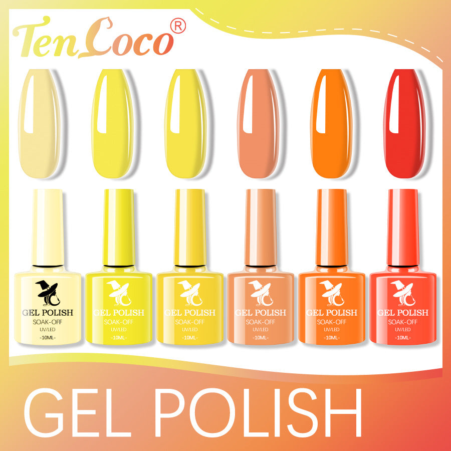 Cross-border popular 48-color UV phototherapy glue nail polish glue set nail color glue wholesale nail polish glue wholesale