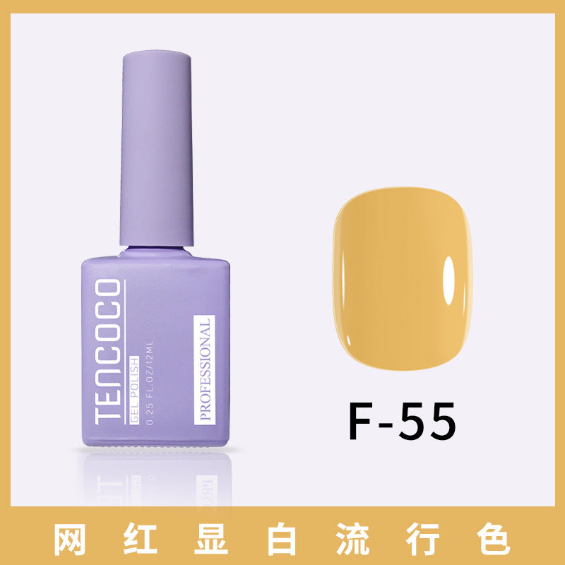 TENCOCO84 color 12ML nail salon a complete set of solid color sequins phototherapy nail polish nail polish glue color glue