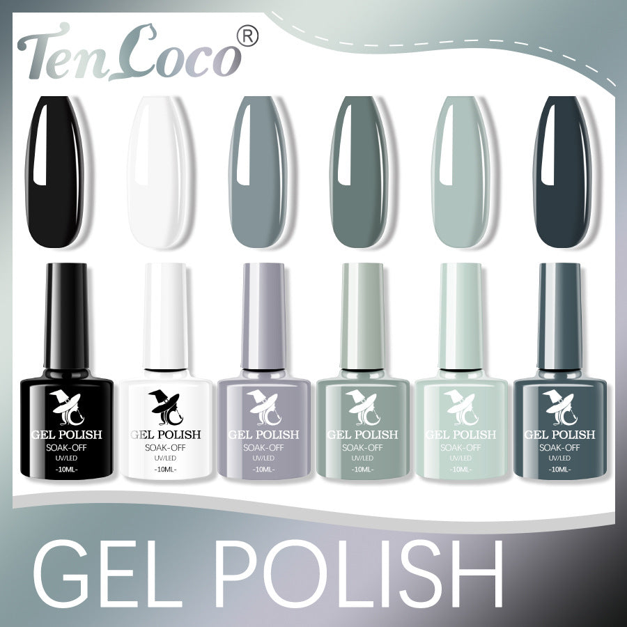 Cross-border popular 48-color UV phototherapy glue nail polish glue set nail color glue wholesale nail polish glue wholesale