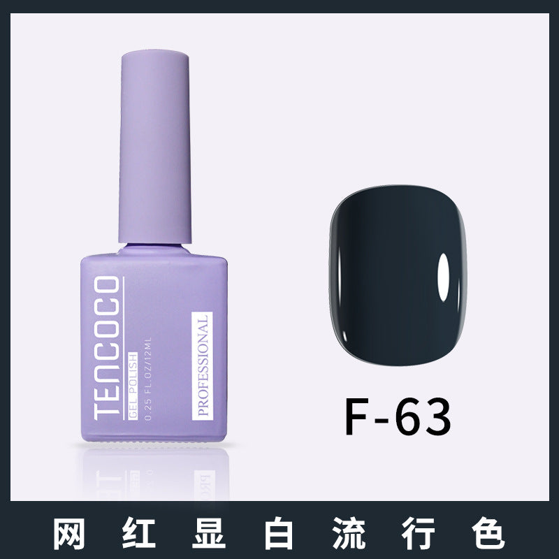 TENCOCO84 color 12ML nail salon a complete set of solid color sequins phototherapy nail polish nail polish glue color glue