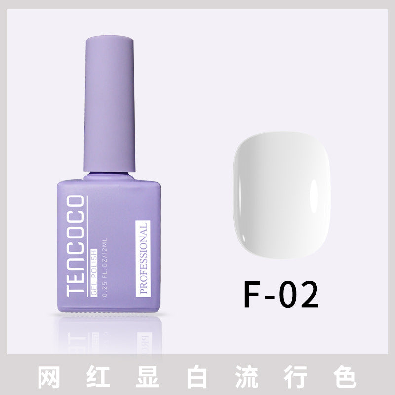 TENCOCO84 color 12ML nail salon a complete set of solid color sequins phototherapy nail polish nail polish glue color glue