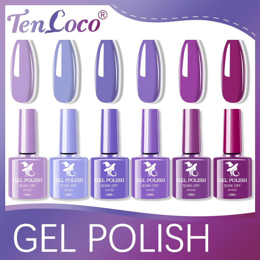 Cross-border popular 48-color UV phototherapy glue nail polish glue set nail color glue wholesale nail polish glue wholesale