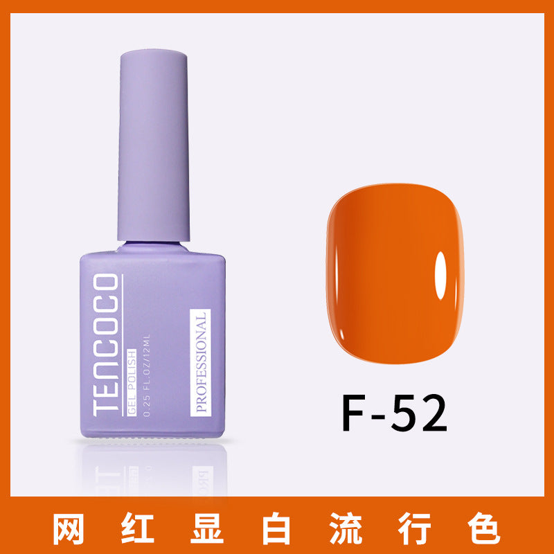 TENCOCO84 color 12ML nail salon a complete set of solid color sequins phototherapy nail polish nail polish glue color glue