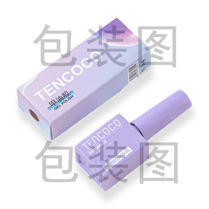 TENCOCO84 color 12ML nail salon a complete set of solid color sequins phototherapy nail polish nail polish glue color glue