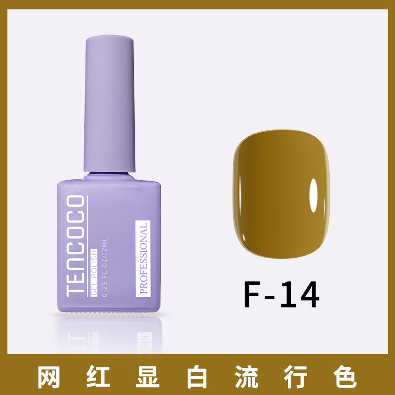 TENCOCO84 color 12ML nail salon a complete set of solid color sequins phototherapy nail polish nail polish glue color glue