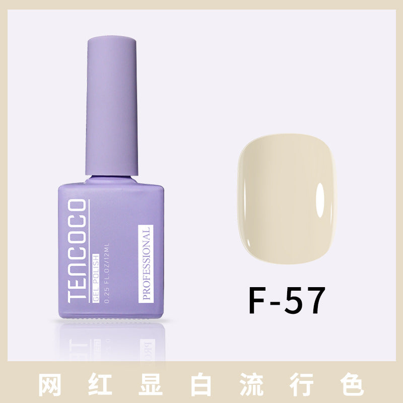 TENCOCO84 color 12ML nail salon a complete set of solid color sequins phototherapy nail polish nail polish glue color glue