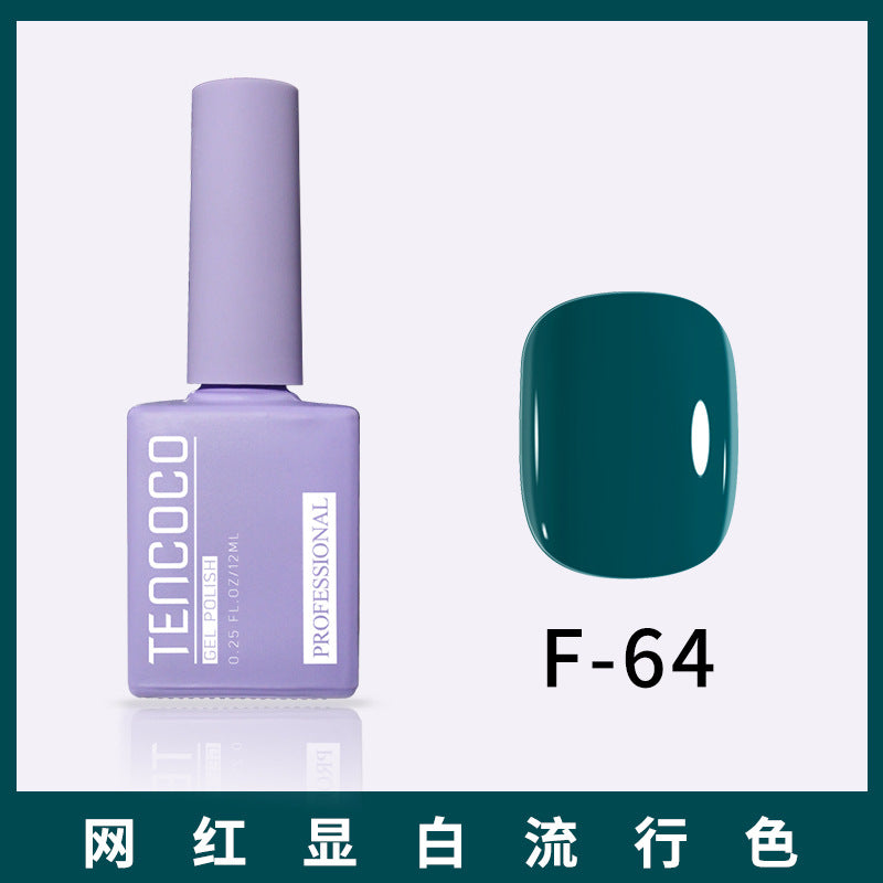 TENCOCO84 color 12ML nail salon a complete set of solid color sequins phototherapy nail polish nail polish glue color glue