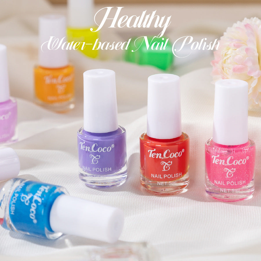 Cross-border special supply of new 12-color nail polish set, peelable water-based nail polish, no-bake quick-drying nail polish set