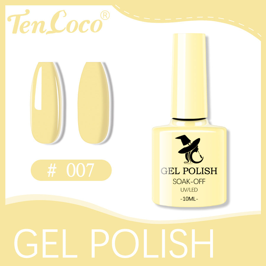 Cross-border popular 48-color UV phototherapy glue nail polish glue set nail color glue wholesale nail polish glue wholesale