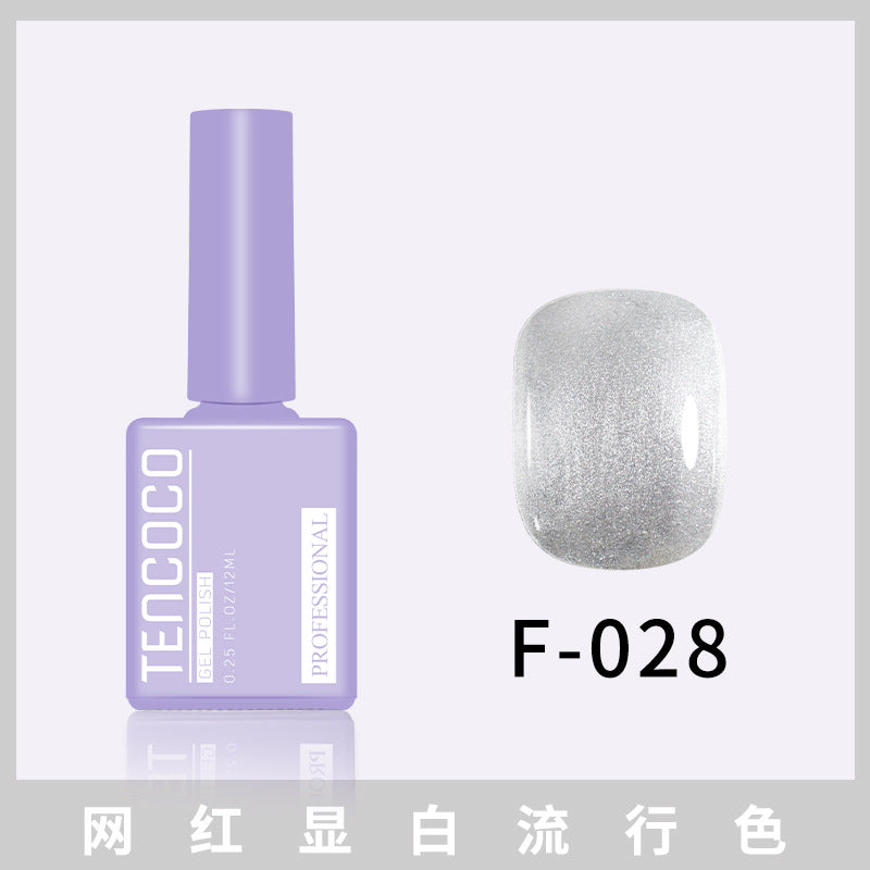TENCOCO84 color 12ML nail salon a complete set of solid color sequins phototherapy nail polish nail polish glue color glue
