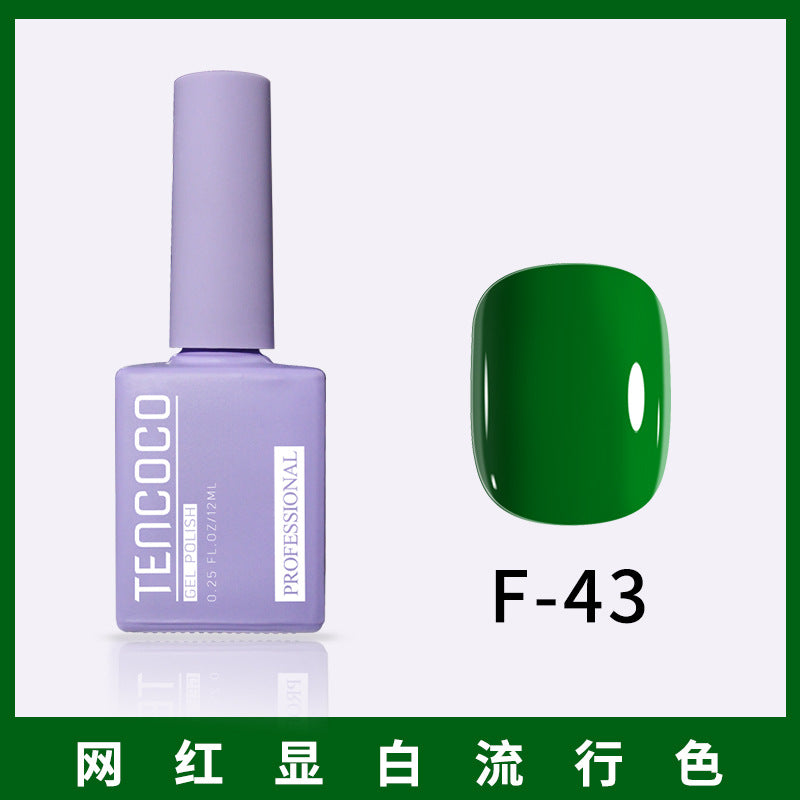 TENCOCO84 color 12ML nail salon a complete set of solid color sequins phototherapy nail polish nail polish glue color glue