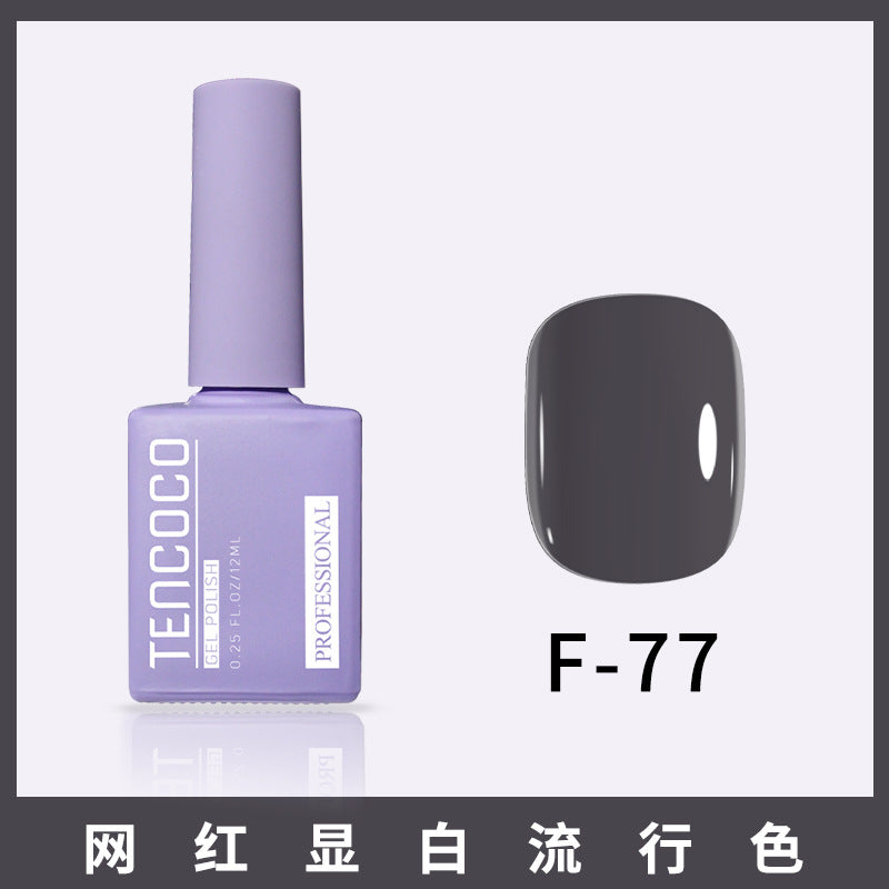 TENCOCO84 color 12ML nail salon a complete set of solid color sequins phototherapy nail polish nail polish glue color glue