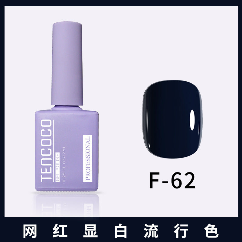 TENCOCO84 color 12ML nail salon a complete set of solid color sequins phototherapy nail polish nail polish glue color glue