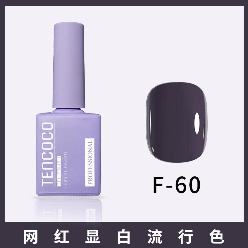 TENCOCO84 color 12ML nail salon a complete set of solid color sequins phototherapy nail polish nail polish glue color glue