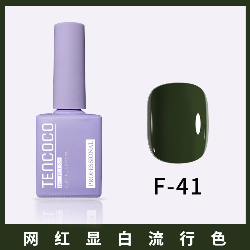 TENCOCO84 color 12ML nail salon a complete set of solid color sequins phototherapy nail polish nail polish glue color glue