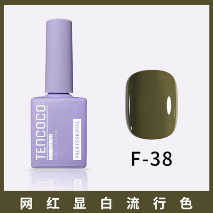 TENCOCO84 color 12ML nail salon a complete set of solid color sequins phototherapy nail polish nail polish glue color glue