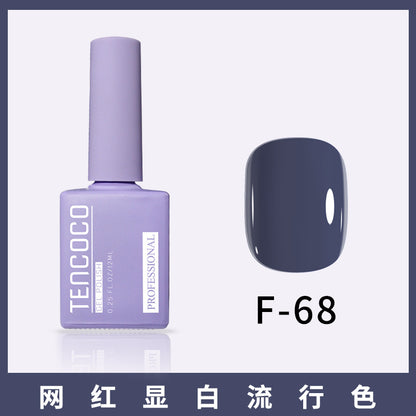 TENCOCO84 color 12ML nail salon a complete set of solid color sequins phototherapy nail polish nail polish glue color glue