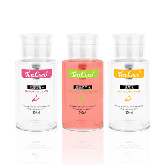 200ML press bottle nail polish remover nail polish wash water, nail polish wash pen gel water nail cleaning water