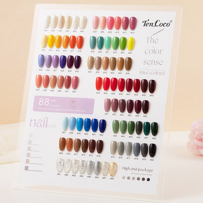 Upgraded nail salon special glue 88-color set of nail glue factory direct sales solid-color sequined nail polish color glue