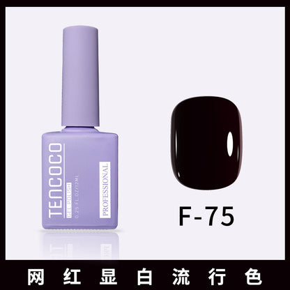 TENCOCO84 color 12ML nail salon a complete set of solid color sequins phototherapy nail polish nail polish glue color glue
