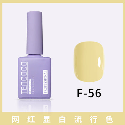 TENCOCO84 color 12ML nail salon a complete set of solid color sequins phototherapy nail polish nail polish glue color glue