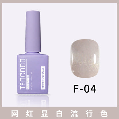 TENCOCO84 color 12ML nail salon a complete set of solid color sequins phototherapy nail polish nail polish glue color glue