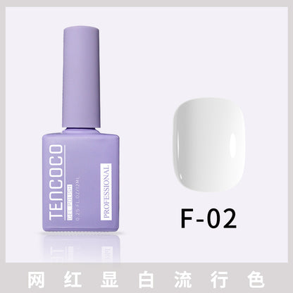 TENCOCO84 color 12ML nail salon a complete set of solid color sequins phototherapy nail polish nail polish glue color glue