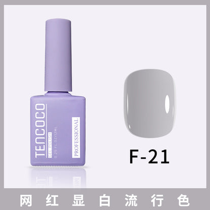 TENCOCO84 color 12ML nail salon a complete set of solid color sequins phototherapy nail polish nail polish glue color glue