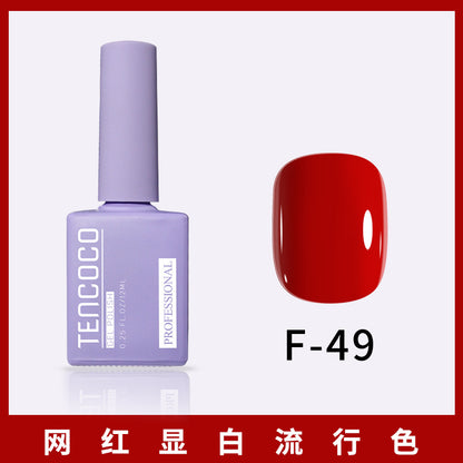 TENCOCO84 color 12ML nail salon a complete set of solid color sequins phototherapy nail polish nail polish glue color glue
