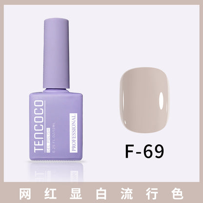 TENCOCO84 color 12ML nail salon a complete set of solid color sequins phototherapy nail polish nail polish glue color glue