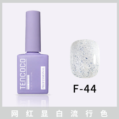 TENCOCO84 color 12ML nail salon a complete set of solid color sequins phototherapy nail polish nail polish glue color glue
