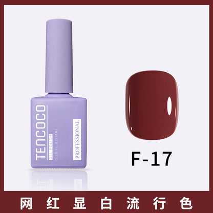 TENCOCO84 color 12ML nail salon a complete set of solid color sequins phototherapy nail polish nail polish glue color glue
