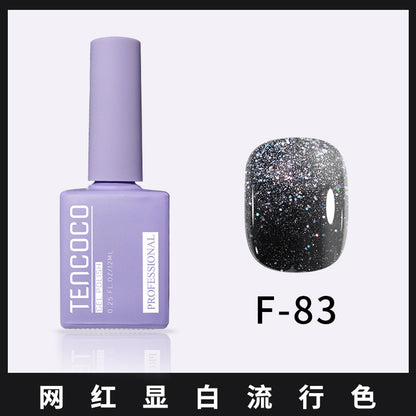 TENCOCO84 color 12ML nail salon a complete set of solid color sequins phototherapy nail polish nail polish glue color glue