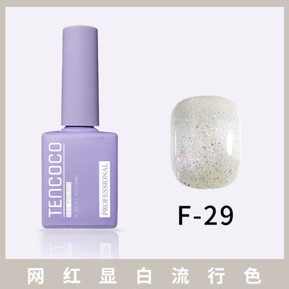 TENCOCO84 color 12ML nail salon a complete set of solid color sequins phototherapy nail polish nail polish glue color glue