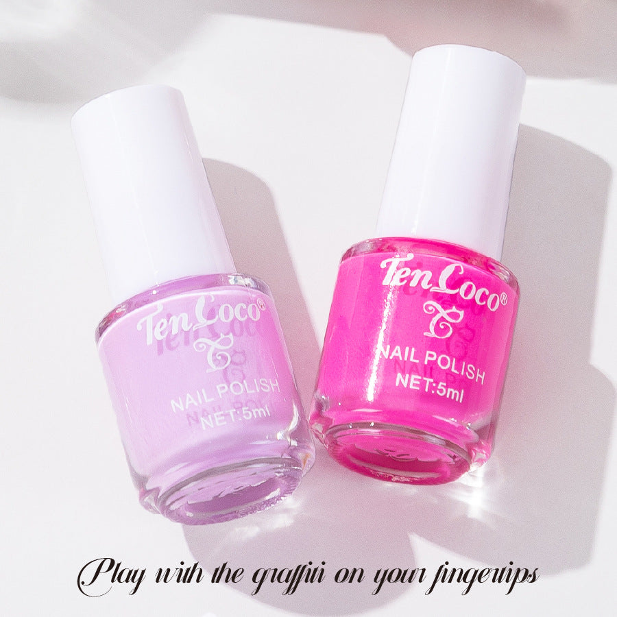 Cross-border special supply of new 12-color nail polish set, peelable water-based nail polish, no-bake quick-drying nail polish set
