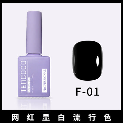 TENCOCO84 color 12ML nail salon a complete set of solid color sequins phototherapy nail polish nail polish glue color glue