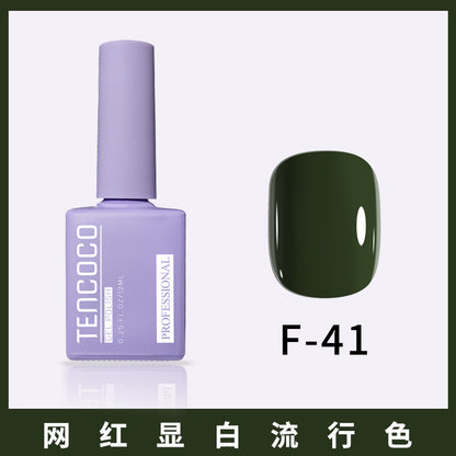 TENCOCO84 color 12ML nail salon a complete set of solid color sequins phototherapy nail polish nail polish glue color glue