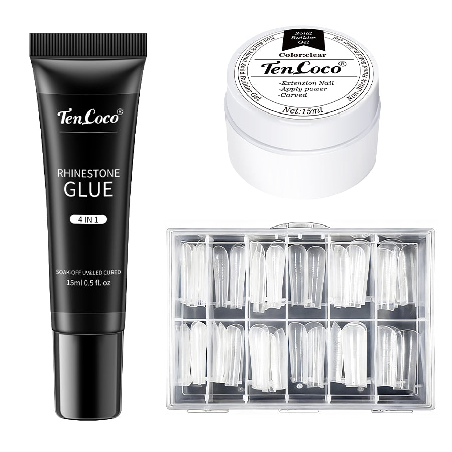 Tencoco almond nail tips kit for at-home press-on manicures