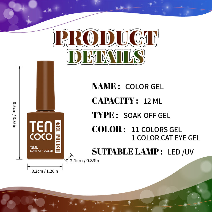 Tencoco beginner-friendly gel nail set with magnet and nail stickers 2