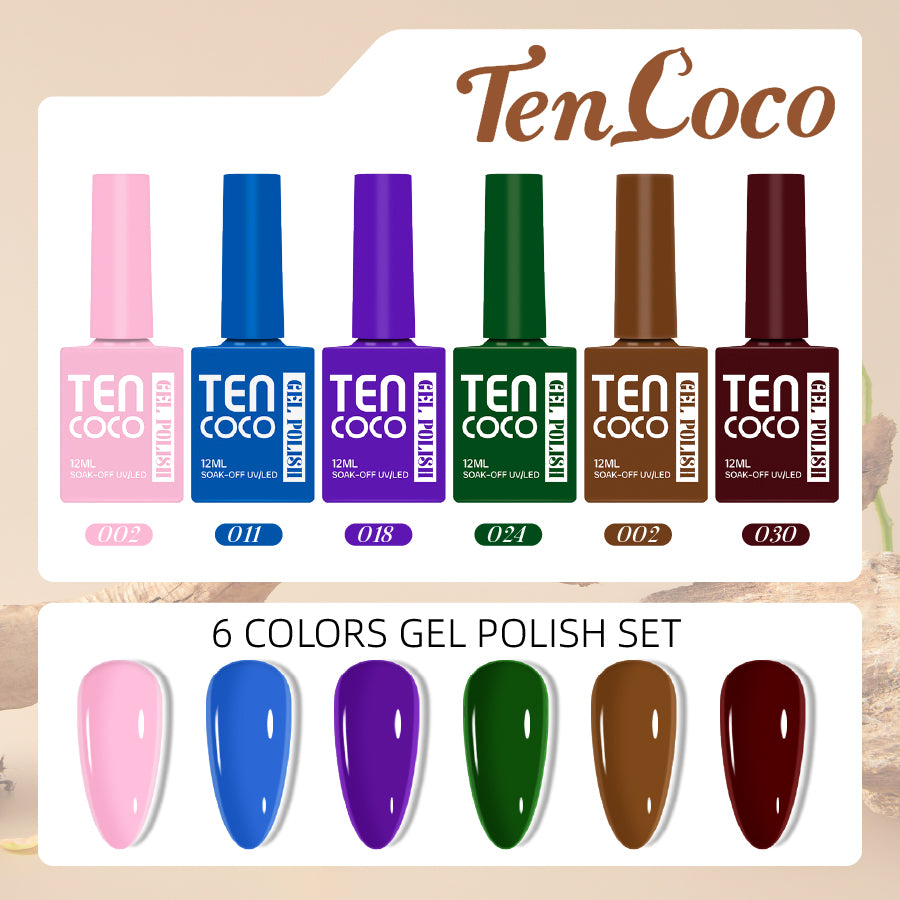 Tencoco beginner-friendly gel polish kit for DIY nail art