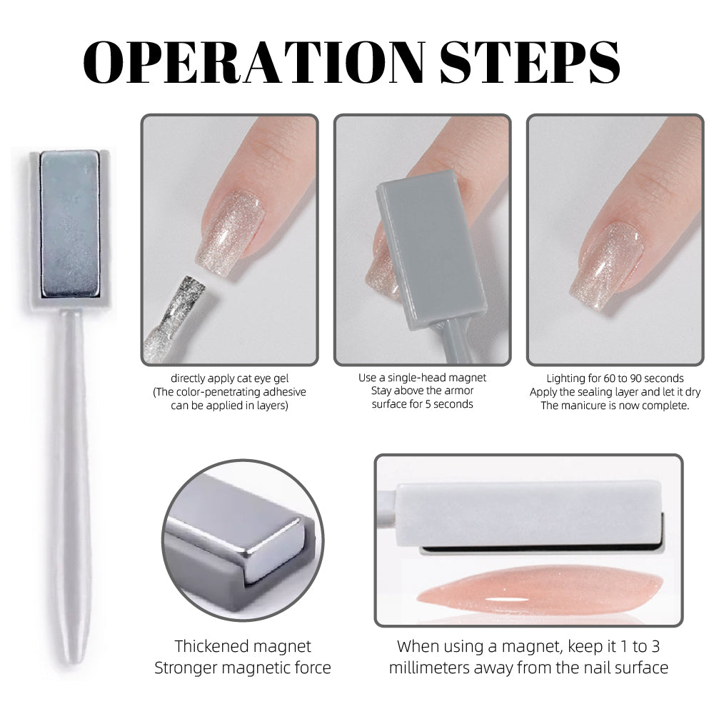 Tencoco clean girl nude gel nail set with crystal shimmer finish