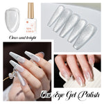 Tencoco nude crystal cat eye gel set for glossy natural nail looks