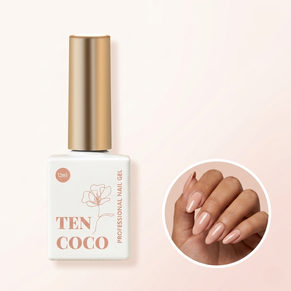 Tencoco nude pink gel nail polish set for everyday DIY manicures