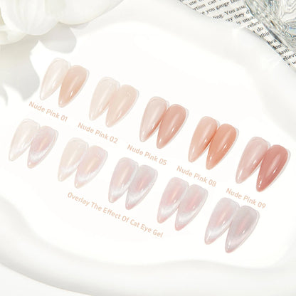 Tencoco Jelly Gel Nail Polish Set – 6 Colors Nude Pink Sheer Gel Polish Kit