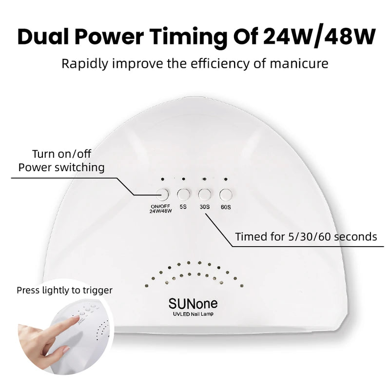 UV LED Nail Lamp – 48W Fast Curing Light for Gel Nails at Home