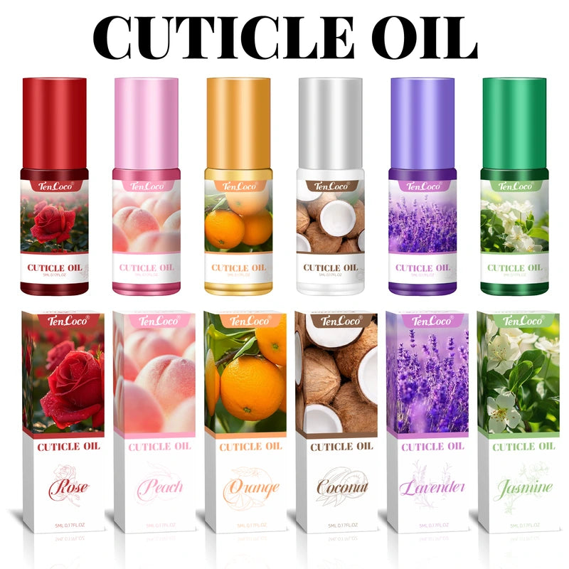 Cuticle Oil Set – 6 Pack 5ml Nail & Cuticle Oil Pens for Nourishing & Hydration