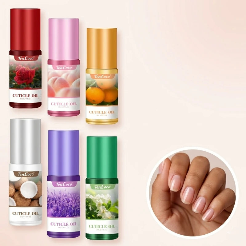 Cuticle Oil Set – 6 Pack 5ml Nail & Cuticle Oil Pens for Nourishing & Hydration