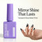 Tencoco transparent glossy rubber base coat mirror shine hand display